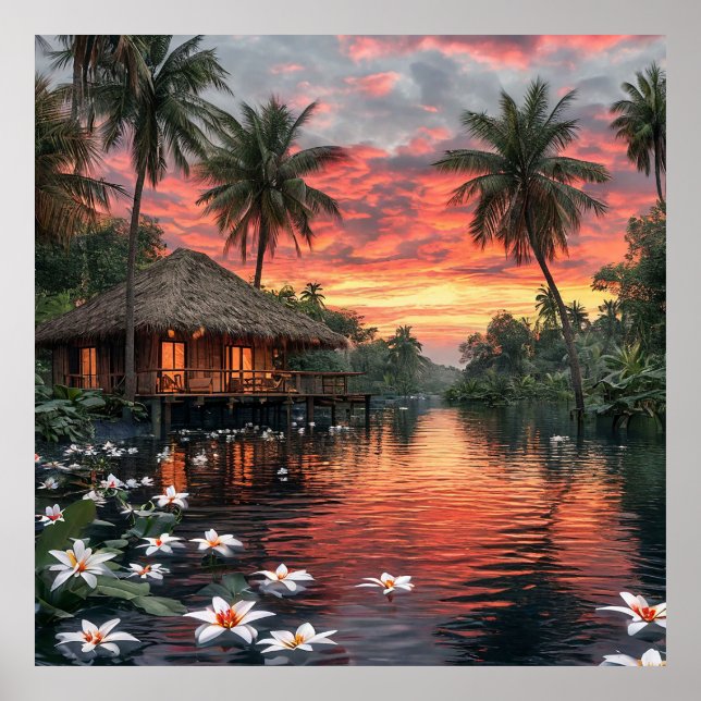 Vackert landskapsväggkonst Naturvy Poster (Framsidan)