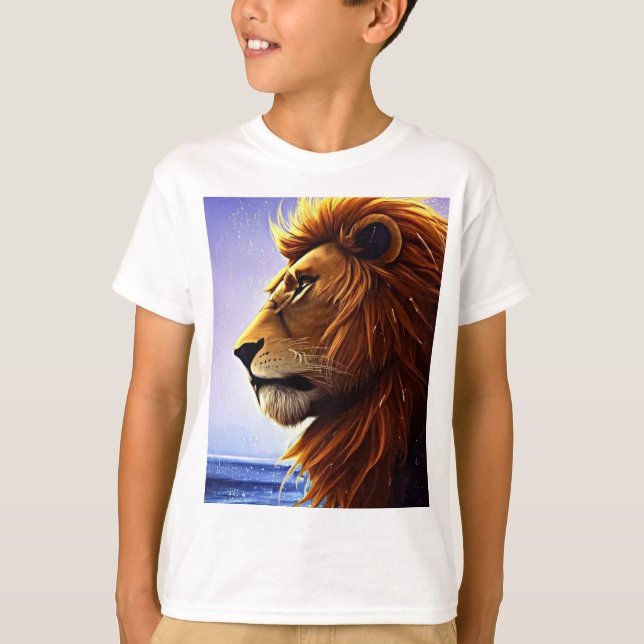 Vackert Lejona Porträtt vid Sea Personlig Kid T Shirt (Framsida)