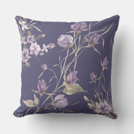 Vackert Lila blommor Vinter oktober höst Kudde