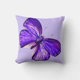 Vackert Lila Butterfly Kudde