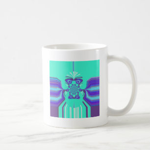 Vackert Lila Cyan Iridescent Blue-vektor färg Kaffemugg