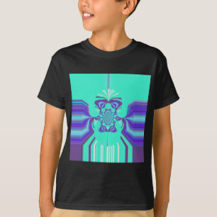 Vackert Lila Cyan Iridescent Blue-vektor färg Tee