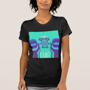 Vackert Lila Cyan Iridescent Blue-vektor färg Tee