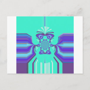 Vackert Lila Cyan Iridescent Blue-vektor färg Vykort