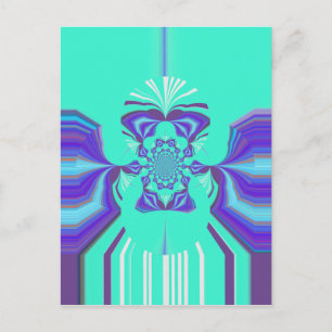 Vackert Lila Cyan Iridescent Blue-vektor färg Vykort