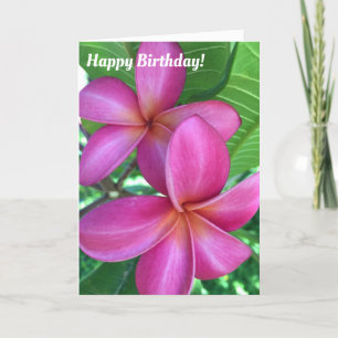 Vackert Lila Plumeria Maui Birthday Kort