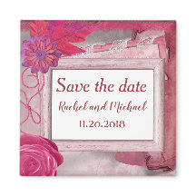 Vackert Lila Rustic, spara datumet