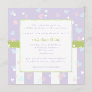 Vackert Lilac med liten älskardusch Inbjudningar