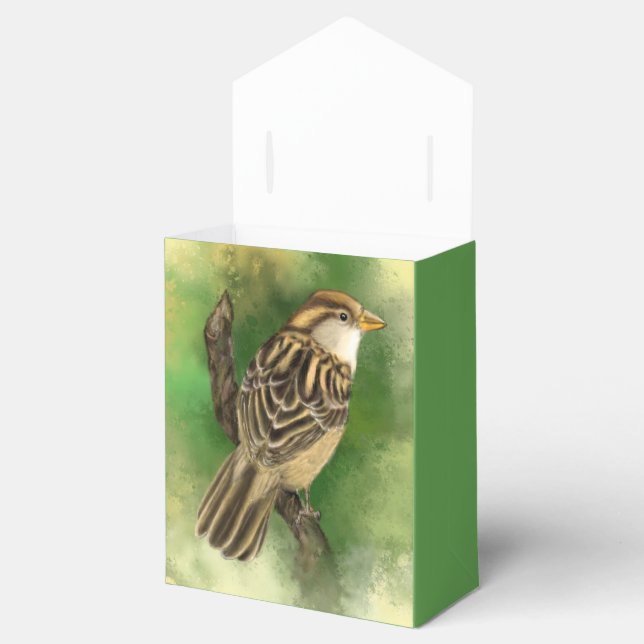 Vackert ljus Lilla Sparrow Migment Art  Presentaskar (Öppnad)