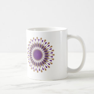 Vackert Lotus Flower Design Violet Kaffemugg