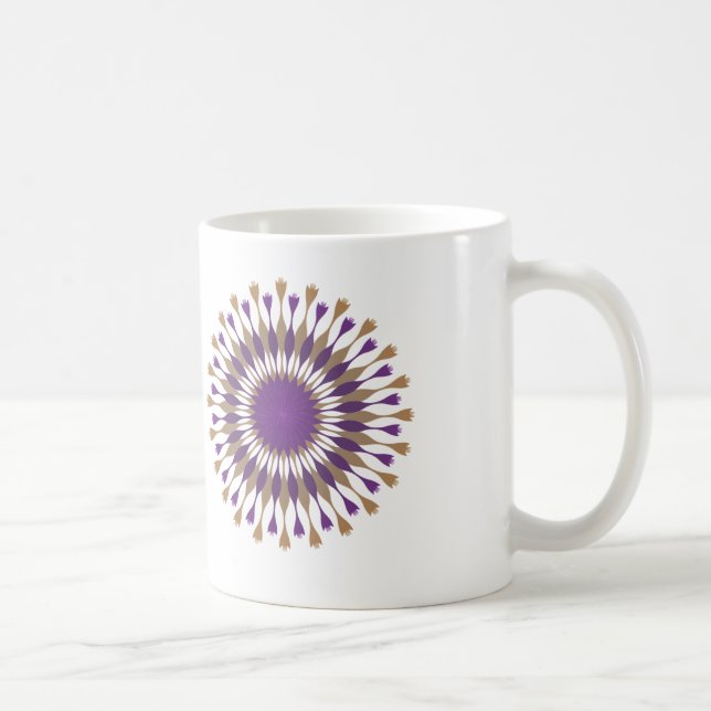 Vackert Lotus Flower Design Violet Kaffemugg (Höger)