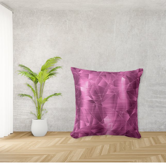 Vackert Luxury Amethyst Geometrical Mönster Kudde (Skapare uppladdad)