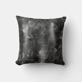 Vackert Luxury Black Silver Geometrical Mönster Kudde
