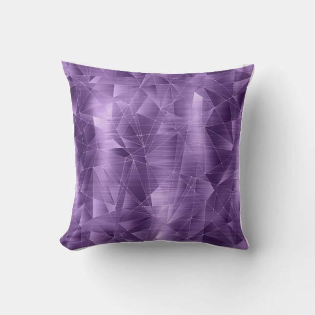 Vackert Luxury Lavender Geometrical Mönster Kudde (Framsida)