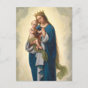 Vackert madonna Jesus välsignelse Franz Ittenbach Vykort