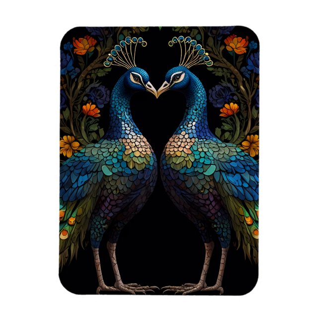 Vackert Majestic Peacock par Magnet (Vertikal)