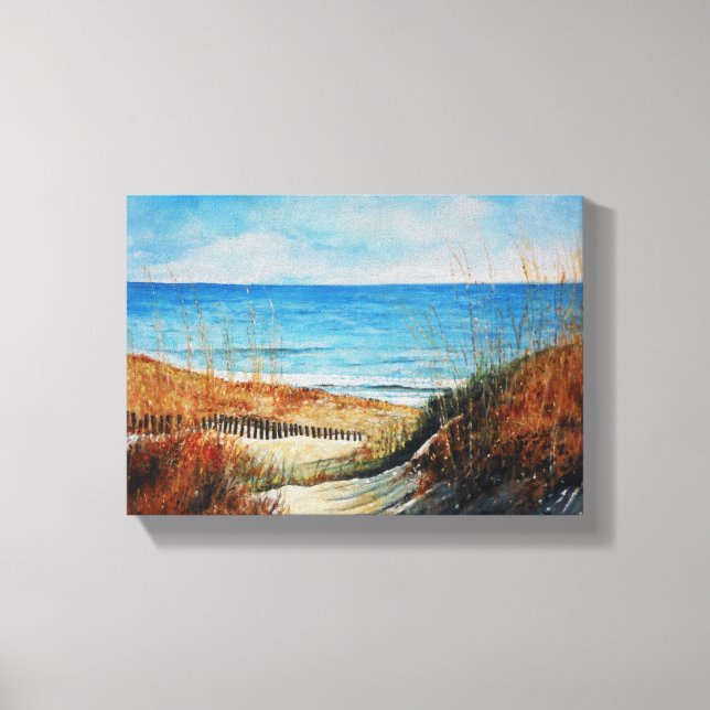 Vackert målat Sand Dunes och Beach Canvas (Framsida)