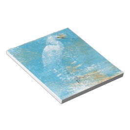 Vackert målat Snowy Egret Memo Pad