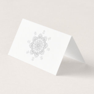 Vackert mandala-blommans utformning, indian vecte visitkort