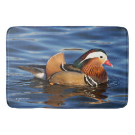 Vackert Mandarin Anka i Pond Bath Mat Badrumsmatta