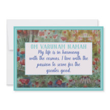 Vackert Mantra- och Affirmation Meditation-kort