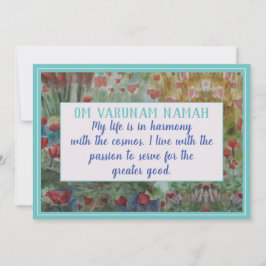 Vackert Mantra- och Affirmation Meditation-kort Inbjudningar