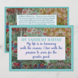 Vackert Mantra- och Affirmation Meditation-kort Inbjudningar