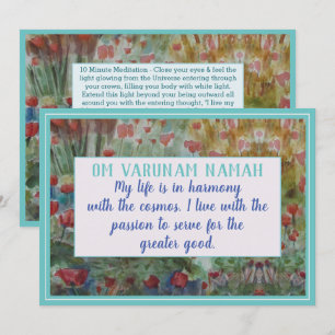 Vackert Mantra- och Affirmation Meditation-kort Inbjudningar