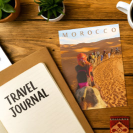 Vackert Marocko-öknen Sahara Camel Resa Vykort