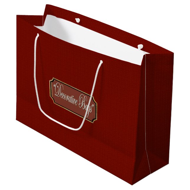 Vackert Maroon Large Gift Bag (Framsidan Vinklad)