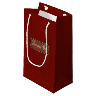 Vackert Maroon Small Gift Bag