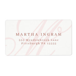 Vackert minimalistiskt Monogram Fraktsedel