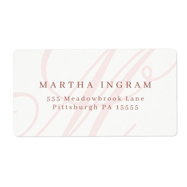 Vackert minimalistiskt Monogram Fraktsedel (Framsidan)