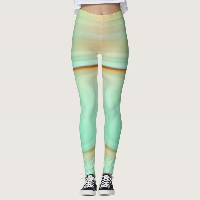 Vackert Mint-övertoning Leggings (Framsida)