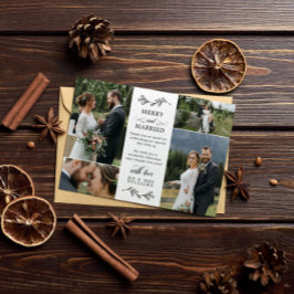 Vackert Mistletoe Merry Gift jul Tack Kort