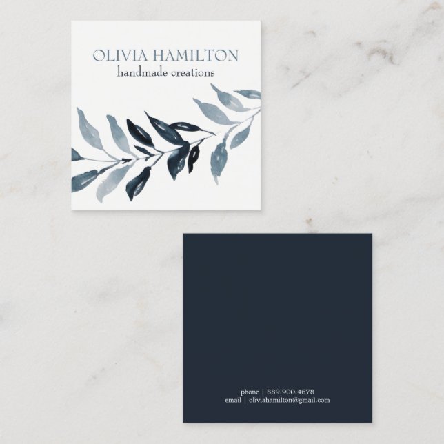 Vackert mjukt vattenfärgsblått lök  (Fram/baksida)