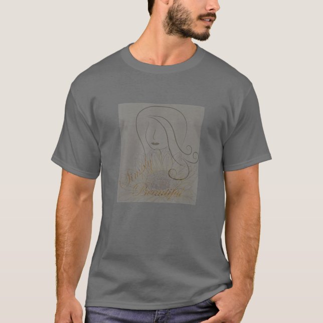 Vackert, modern konst, kvinna med hög, marknad t shirt (Framsida)