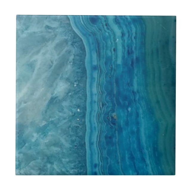 Vackert, modernt blått Agate Kakelplatta (Framsidan)