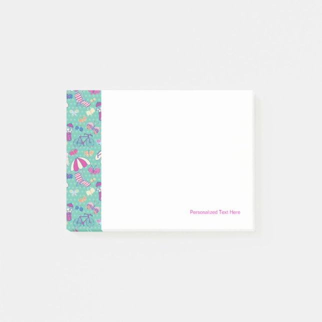 Vackert Mönster med sommaren Inslag Post-it Block (Framsida)