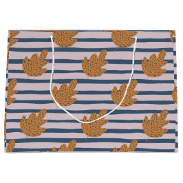 Vackert mönster och färger Ränder och blad Lila 