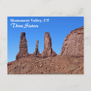 Vackert monument Valley, tre sastrars vykort! Vykort