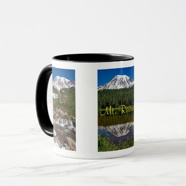 Vackert Mt Rainier, Washington State, Souvenir Mugg (Framsida vänster)
