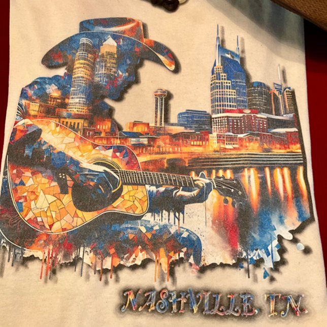 Vackert Nashville är Music City T Shirt (Skapare uppladdad)