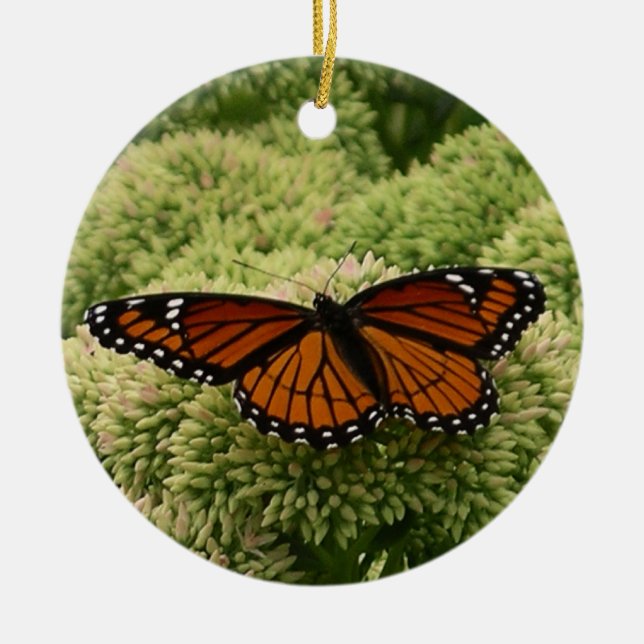Vackert naturfoto från Viceroy Butterfly Julgransprydnad Keramik (Framsidan)