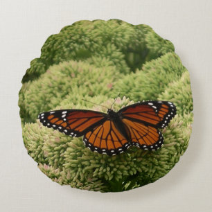 Vackert naturfoto från Viceroy Butterfly Rund Kudde