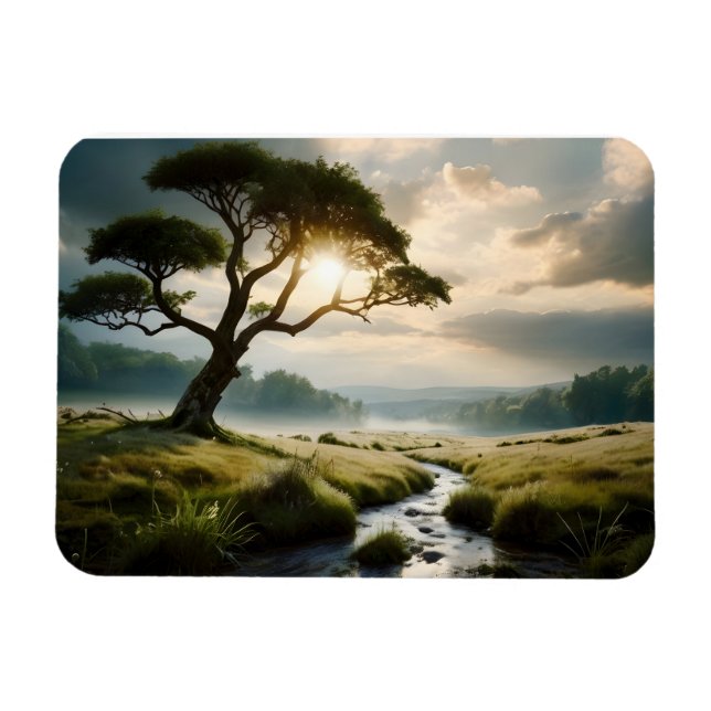 Vackert naturlandskap magnet (Horisontell)