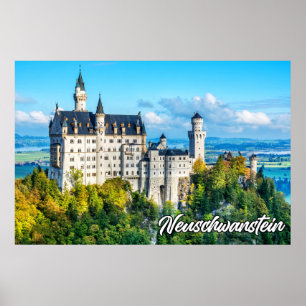 Vackert Neuschwanstein Castle, Tyskland Poster