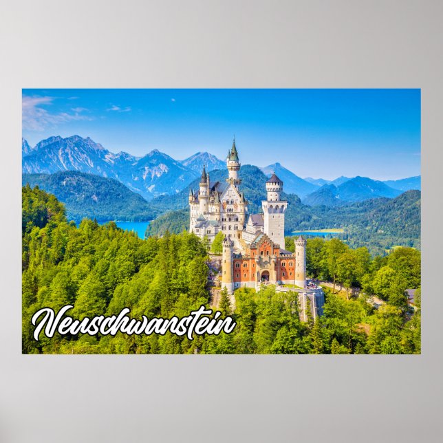 Vackert Neuschwanstein Castle, Tyskland Poster (Framsidan)