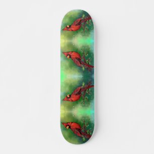 Vackert nordrödkardinalfågel målning mini skateboard bräda 18,5 cm