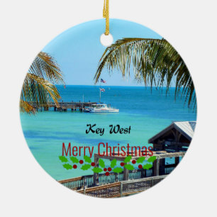 Vackert Nyckel Väster - God jul Julgransprydnad Keramik